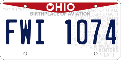 OH license plate FWI1074