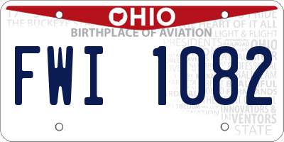 OH license plate FWI1082