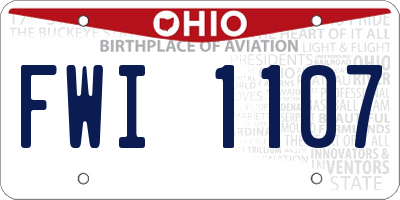 OH license plate FWI1107