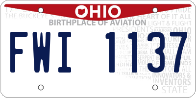 OH license plate FWI1137