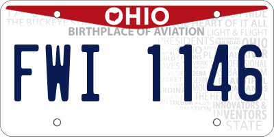 OH license plate FWI1146