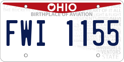 OH license plate FWI1155