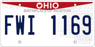 OH license plate FWI1169