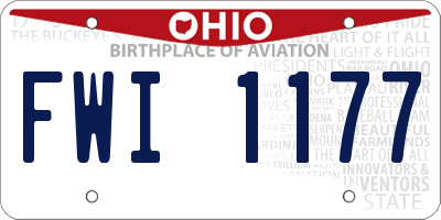 OH license plate FWI1177