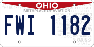 OH license plate FWI1182