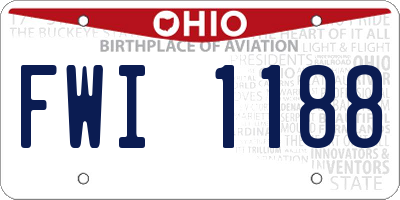 OH license plate FWI1188