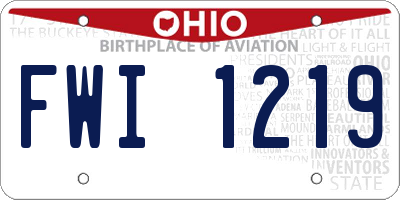 OH license plate FWI1219