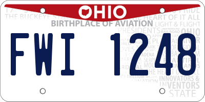 OH license plate FWI1248