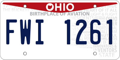 OH license plate FWI1261