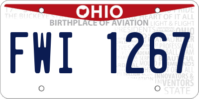OH license plate FWI1267