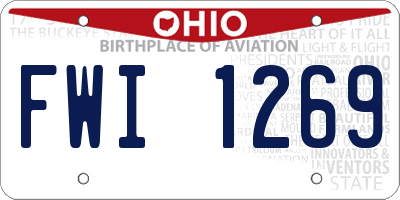 OH license plate FWI1269