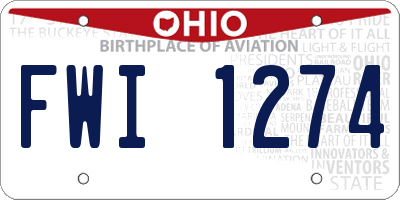 OH license plate FWI1274