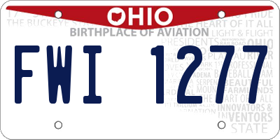 OH license plate FWI1277