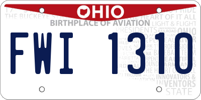 OH license plate FWI1310