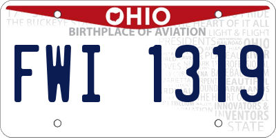 OH license plate FWI1319
