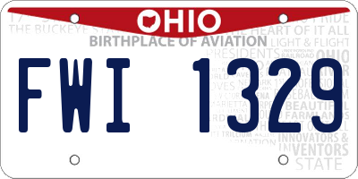 OH license plate FWI1329