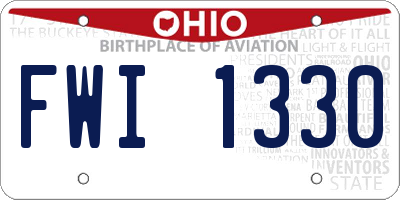 OH license plate FWI1330