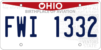 OH license plate FWI1332