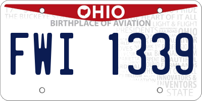 OH license plate FWI1339