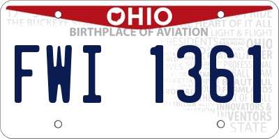 OH license plate FWI1361