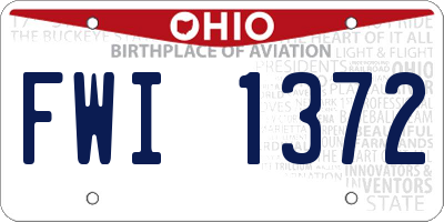 OH license plate FWI1372