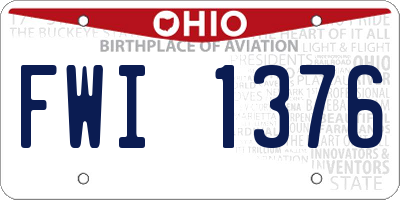 OH license plate FWI1376