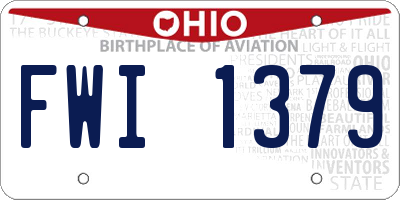 OH license plate FWI1379