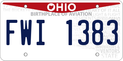 OH license plate FWI1383