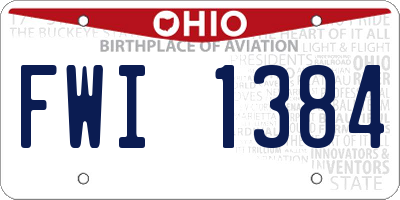 OH license plate FWI1384