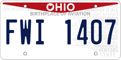 OH license plate FWI1407