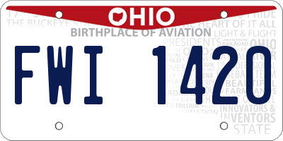 OH license plate FWI1420