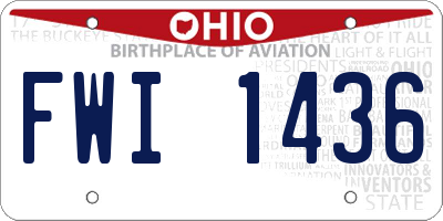 OH license plate FWI1436