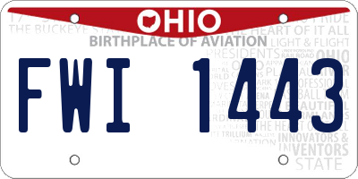 OH license plate FWI1443