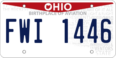 OH license plate FWI1446