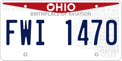 OH license plate FWI1470