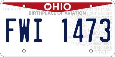 OH license plate FWI1473