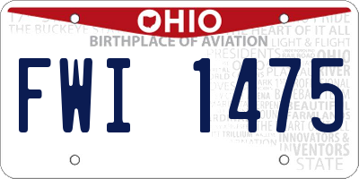 OH license plate FWI1475