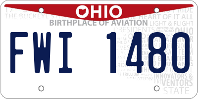 OH license plate FWI1480