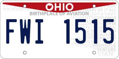 OH license plate FWI1515