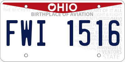 OH license plate FWI1516