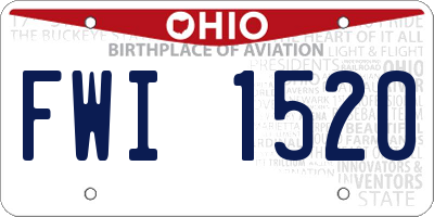 OH license plate FWI1520