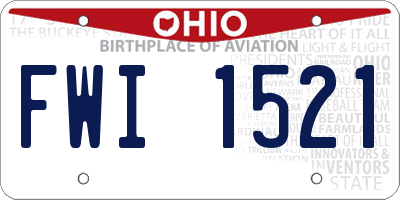 OH license plate FWI1521