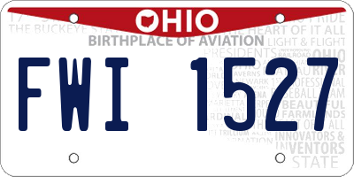 OH license plate FWI1527