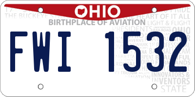 OH license plate FWI1532