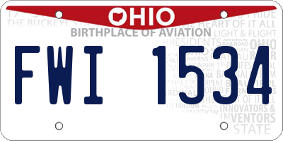OH license plate FWI1534