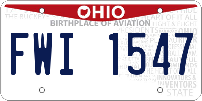 OH license plate FWI1547