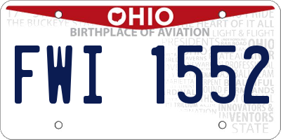 OH license plate FWI1552