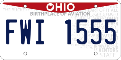 OH license plate FWI1555