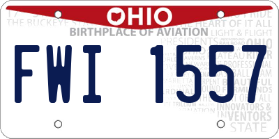 OH license plate FWI1557