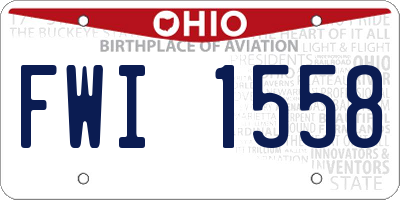 OH license plate FWI1558